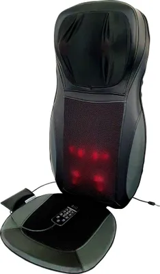 Produktbild von ERGOLEBEN Premium Shiatsu Sitzauflage Massagekissen mit Wärme | Rücken Massagegerät mit 8 Tiefenmassageköpfen | Nacken Massage höhenverstellbar mit 4 Massageköpfen | Vibration Massage im Sitz | Wärmefunktion für Nacken Rücken
