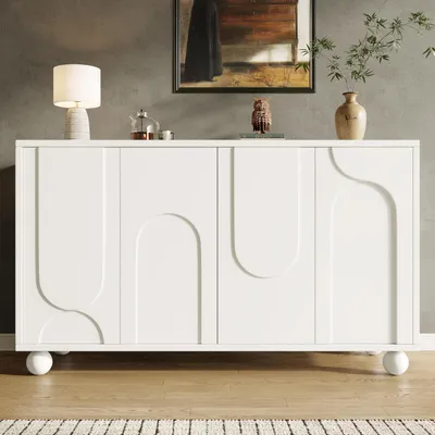 Immagine prodotto di Mobile contenitore a buffet, dimensioni 120x35x71 cm, colore bianco