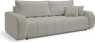 Produktbild von DomoHome BALOO Schlafsofa mit Schlaffunktion, Bettsofa – Moderne Sofa mit Bettkasten und Stauraum, Liegefläche 144x200 cm, Wohnzimmermöbel, Maße: 248x88x105 cm, in Hellgrau