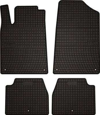 Image de Tapis de sol voiture en caoutchouc pour Peugeot 607 (1999-2010, berline) Noir, lot de 4 pièces, fixations