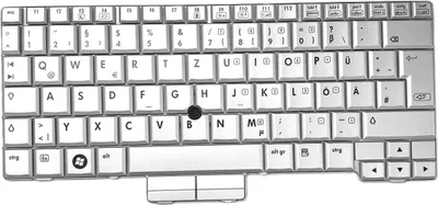 Obrázok produktu pre NEMECKY - Strieborná s tyčou na myš Klávesnica pre HP EliteBook 2730p (FU445EA) (FU446EA)