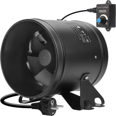 Obrázek produktu pro Ventilátor 150 mm - Průtokový ventilátor - 594 m³/h - S regulací otáček - Odvodní ventilátor