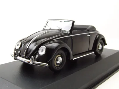 Produktbild von VW Käfer Hebmüller Cabrio 1950 schwarz Modellauto 1:43 Maxichamps