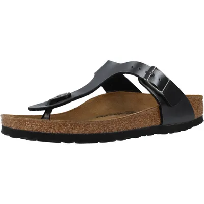 Produktbild von Birkenstock gizeh bf metallic black Damen Pantolette in Schwarz, Größe 36