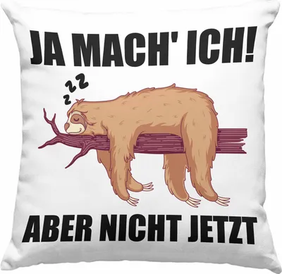 Produktbild von Trendation - Lustige Deko-Kissen mit Füllung 40x40 Faultier Spruch Geschenk für Mitarbeiter Arbeitskollege Abschiedsgeschenk (Rosa)