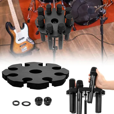Image de Support de microphone avec espace de rangement pour 8 microphones
