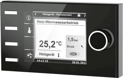 Produktbild von Wolf Bedienmodul BM-2 ohne Außenfühler schwarz, für Regelungssystem WRS