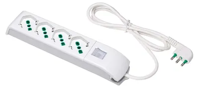Zdjęcie produktu dla FANTON 410100, 1,5 m, Wewnętrzna, Plastik, Biały, 4 x gniazdo sieciowe, 16 A