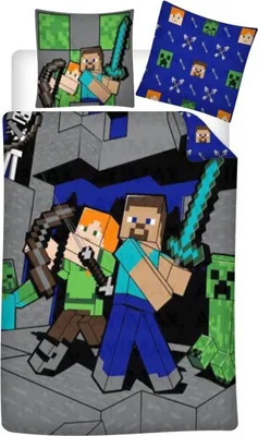 Obrázek produktu pro Minecraft Oboustranné povlečení 140x200 POLYBavlna
