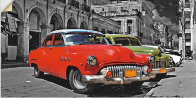 Produktbild von ARTland Wandbild, selbstklebend Ansicht von bunten Havanna Autos Größe: 40x20 cm