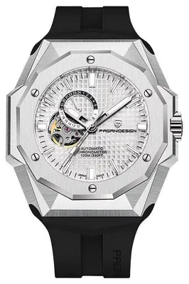 Imagen del producto de Reloj para hombre Pagani Design Javelot, automático, de silicona, /plateado