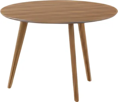 Immagine prodotto di Tavolino moderno in legno con piano rotondo e semplici gambe in legno