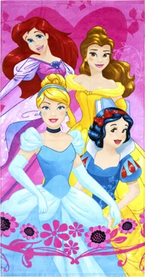 Obrázek produktu pro Jerry Fabrics Plážová osuška 70x140 Princezny Princezna 0340 Bella Aurora Popelka Sněhurka bavlna