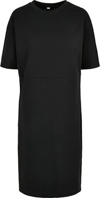 Produktbild von Build Your Brand BY181 | Damen Organic Oversized Slit T-Shirtkleid - Farbe: Black - Größe: XS