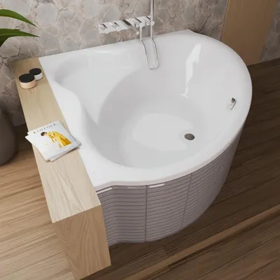 Image de ECOLAM Baignoire Bala 140 × 140 cm avec surface antidérapante + revêtement en polystyrène à carreler | Pieds siphon + silicone | Set complet
