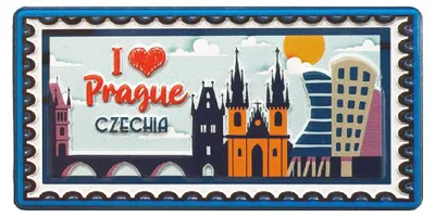 Image de GiftyCity Aimant décoratif « I Love Prague »