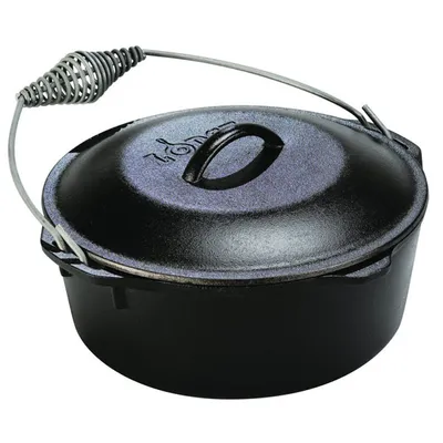 Produktbild von Lodge 7 Quart Cast Iron Dutch Oven, 6,62 l, Schwarz, Silber, Eisenguss, Schwarz, Silber, Eisenguss, Vereinigte Staaten
