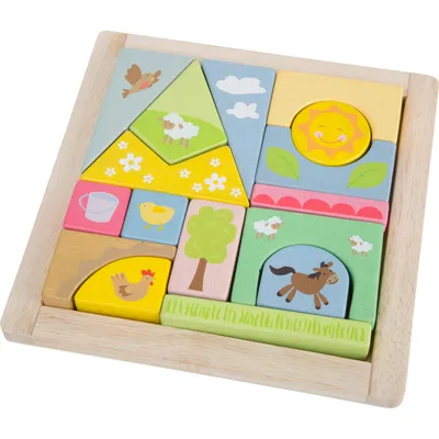 Produktbild von Small Foot 3116 Steckpuzzle Bauernhof, bunt, 17-teilig (1 Set)