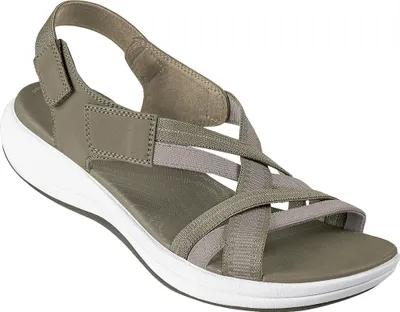 Produktbild von Clarks Damen Sandalen mit verstellbarem Klettverschluss und elastischen Riemchen