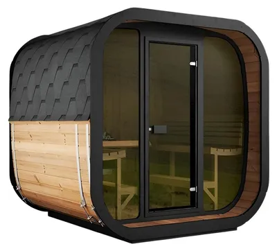 Zdjęcie produktu dla Drewniana zewnętrzna sauna parowa Premium dla 4-6 osób