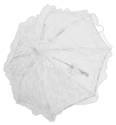Obrázok produktu pre Čipkovaný dáždnik, ručne vyrobený, svadobný, čipkovaný dáždnik pre nevestu, elegantný dekoratívny dáždnik, rekvizita na fotografovanie na párty, biela