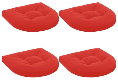 Imagen del producto de Cojines de Asiento de 4 Piezas 4 uds. 100% Poliéster Rojo