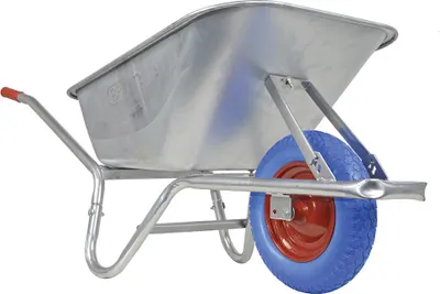 Produktbild von BPA Schubkarre pannensicher Vollgummirad Bauschubkarre Gartenkarre 100l Mulde