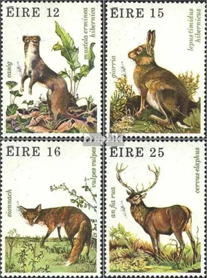 Produktbild von Briefmarken Irland 1980 Mi 421-424 (kompl.Ausg.) postfrisch Wildtiere