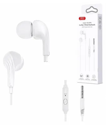 Zdjęcie produktu dla XO słuchawki przewodowe EP86 jack 3,5mm dokanałowe białe