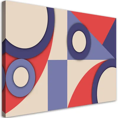 Produktbild von Leinwandbild Geometrische Formen, abstrakt 90x60 Feeby Blau bild für die wand bereit zum aufhängen