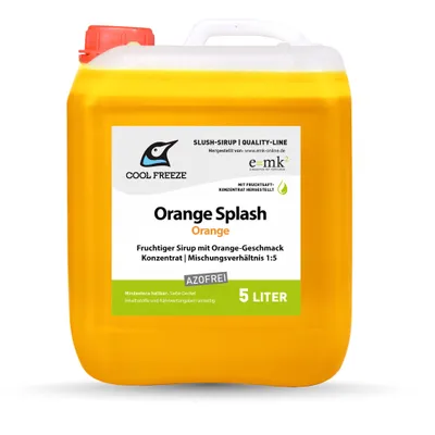 Produktbild von Orange Splash - Slush Sirup - 5L, mit Fruchtsaftkonz., o. Farbstoffe