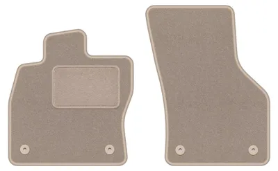 Image de Tapis avant en moquette pour Volkswagen e-Golf 2014-2019 (à hayon) – 2 pièces, beiges, sur mesure – Wielganizator LUX