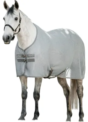 Produktbild von Horseware Ireland Fliegendecke Amigo AirNet Cooler Abschwitzdecke Heather Blue/Titanium Grey & Silver 145 cm