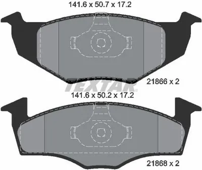 Produktbild von Textar Bremsbeläge vorne für Seat Arosa Skoda Fabia VW Fox Lupo Polo 1,0-1,9