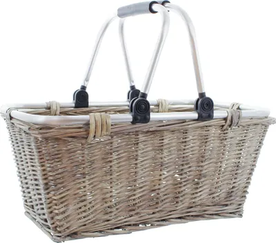 Produktbild von Einkaufskorb Shopping Tragekorb Bügelkorb Einkaufstasche Picknick Korb Tasche