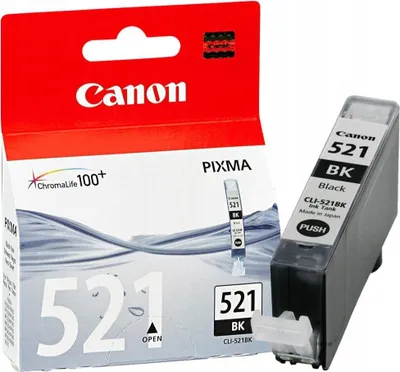 Produktbild von Canon CLI-521BK Tinte Schwarz, Schwarz, Tinte auf Pigmentbasis, 1 Stück(e)