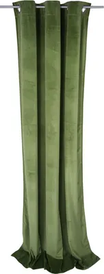 Produktbild von TOM TAILOR Blickdichter Ösenvorhang FRENCH VELVET Oliv 135 x 245 cm