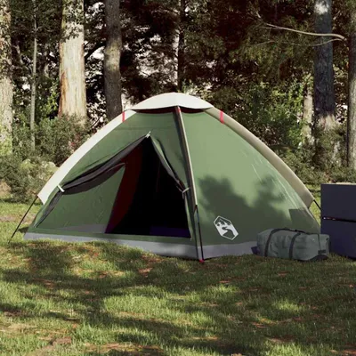 Immagine prodotto di vidaXL Tenda da campeggio a cupola 2 persone Verde Impermeabile