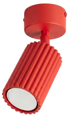 Image de Plafonnier KARBON 1 rouge 1xGU10 10W aluminium 18x7x7cm Sollux Lighting