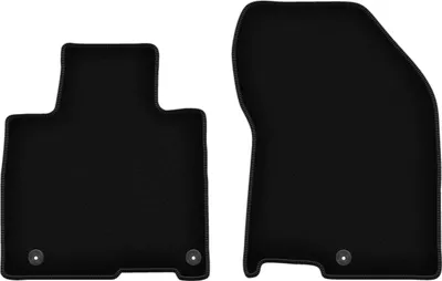 Image de Wielganizator Tapis avant de sol velours sur-mesure pour Hyundai SantaFe IV (2018-, SUV) noir, jeu 2 pièces, fixations