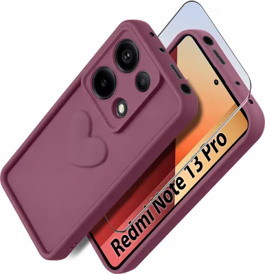 Obrázek produktu pro Etui do Xiaomi Redmi Note 13 Pro 4G silikonowe MATOWE serce + Szkło 9H