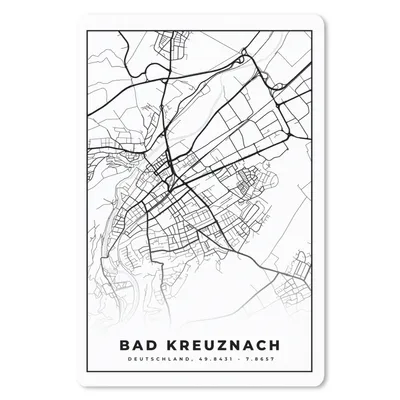Produktbild von MuchoWow® Mauspad Mousepad Karte - Stadtplan von Bad Kreuznach - Stadtplan 18x27 cm - Mousepads - Maus Mat - Pad - Mausunterlage