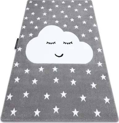 Produktbild von Kinderteppich PETIT CLOUD WOLKEN STERNE grau Grau 120x170 cm