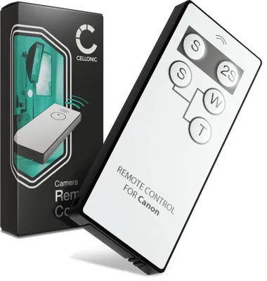 Produktbild von CELLONIC Infrarot-Kameraauslöser kompatibel mit Canon EOS 70D, EOS 5D Mark IV, EOS 750D, EOS 600D – Kabellose IR-Fernbedienung für Kamera, Fernauslöser