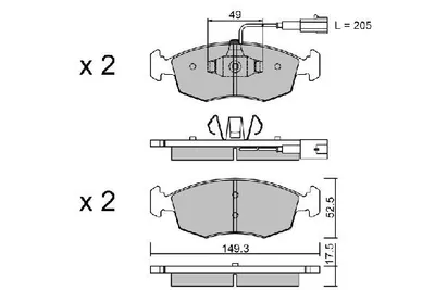 Produktbild von AISIN BPFI-1007 Bremsbeläge Satz Vorne Bremsklötze für FIAT 500 (312) GRANDE PUNTO (199) 500 C (312) PUNTO EVO (199) PUNTO (199)