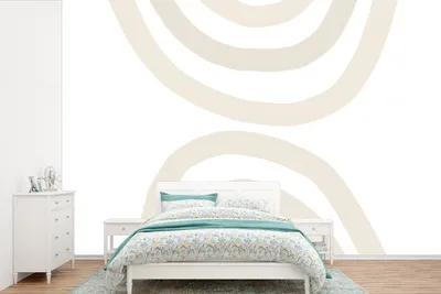 Produktbild von MuchoWow® Fototapete für Wohnzimmer oder Schlafzimmer Wandtapete Vinyl Motivtapete Regenbogen - Pastell - Design - Abstrakt - 330x220 cm - Fototapeten