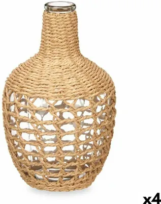 Obrázek produktu pro Dekorativní karafa z hnědého skla 17 x 31 x 17 cm (4 kusy)