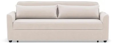 Image de Best Mobilier Ernest - Canapé droit 3 places convertible en velours côtelé , Beige