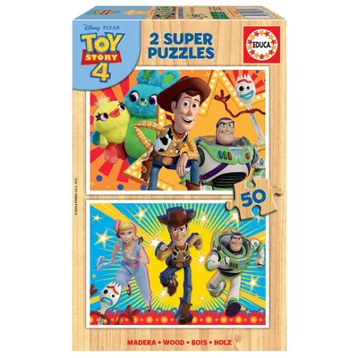 Produktbild von Educa Holzpuzzle - Toy Story 4, 2x50 Teile