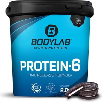 Produktbild von BODYLAB Protein-6 - 2000g - Cookies & Cream